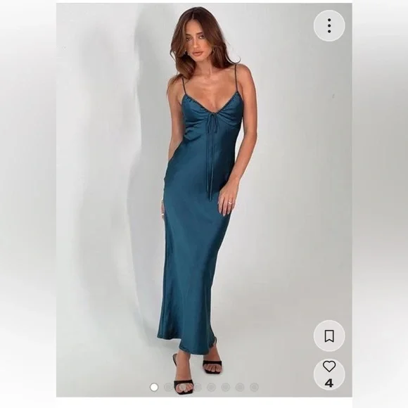 strapless open back dress Kenzie Maxi Dress Green main image 0